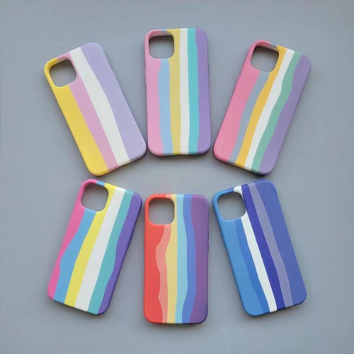 Silicone Rainbow Pattern ng Phone Case